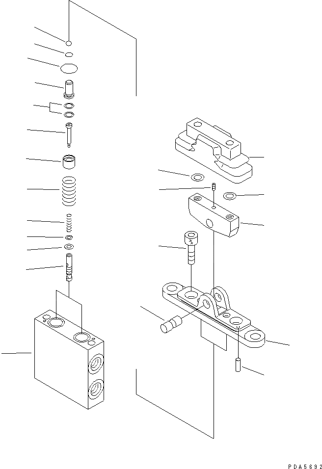 Схема запчастей Komatsu PC100-6 - P.P.C. КЛАПАН (ДЛЯ ОТВАЛ УПРАВЛЯЮЩ. КЛАПАН)(№-) КАБИНА ОПЕРАТОРА И СИСТЕМА УПРАВЛЕНИЯ