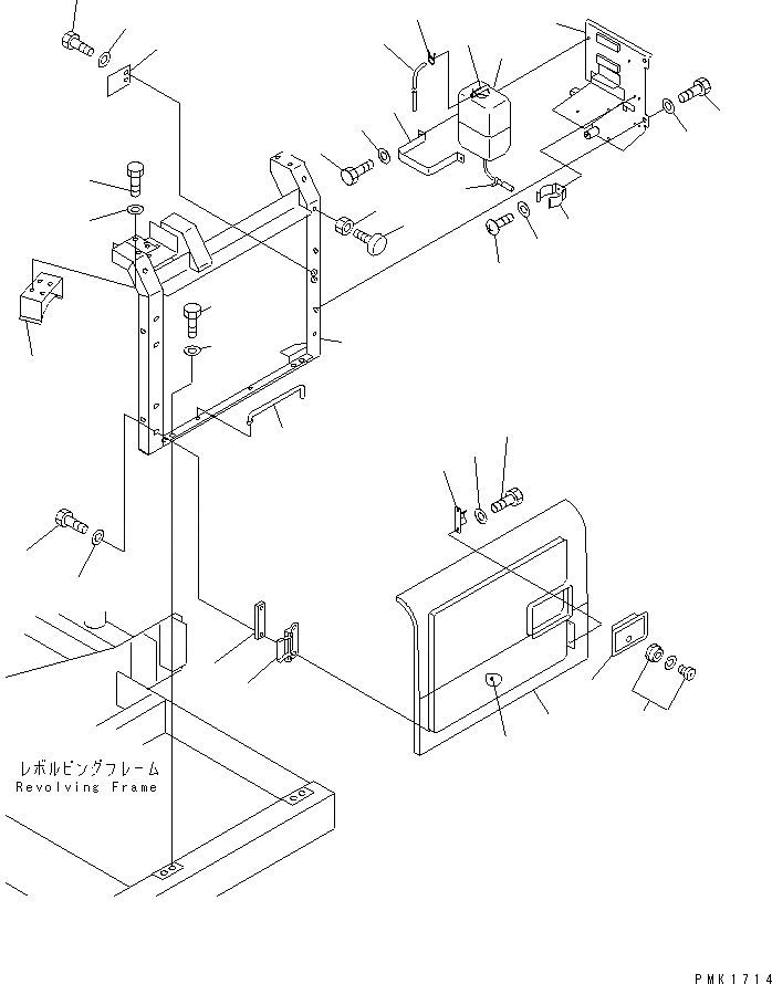 Схема запчастей Komatsu PC100-6 - ДВЕРЬ ЛЕВ.(№-) ЧАСТИ КОРПУСА