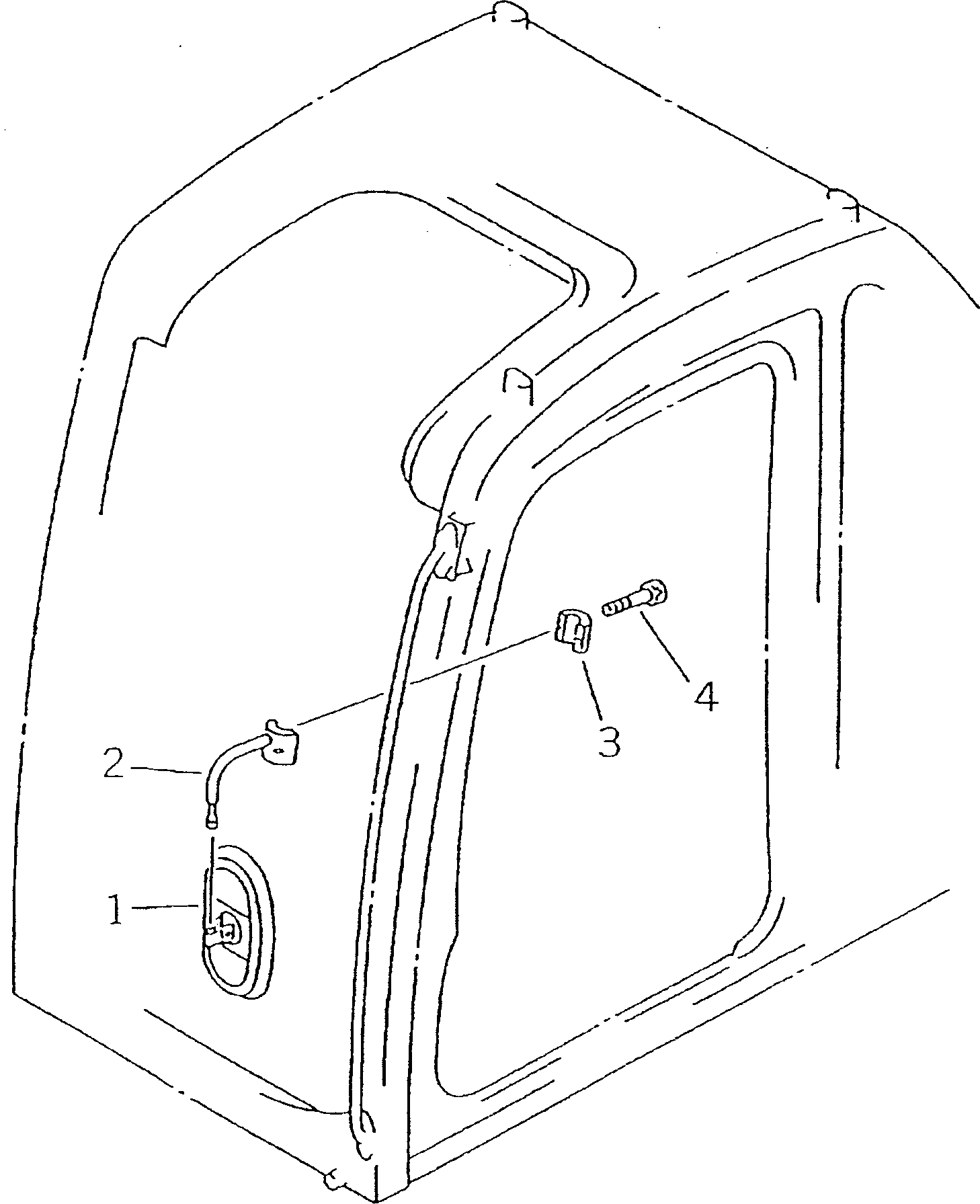 Схема запчастей Komatsu PC100-6 - ЗЕРКАЛА ЗАДН. ВИДАЛЕВ.(№-99) ЧАСТИ КОРПУСА