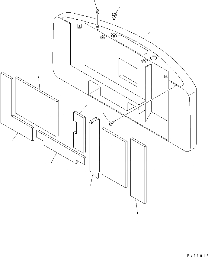 Схема запчастей Komatsu PC100-6 - ПРОТИВОВЕС(№-) ЧАСТИ КОРПУСА