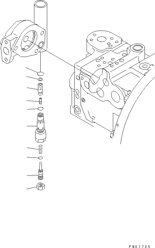 Схема запчастей Komatsu PC100-6 - ОСНОВН. НАСОС (9/)(№-) ОСНОВН. КОМПОНЕНТЫ И РЕМКОМПЛЕКТЫ