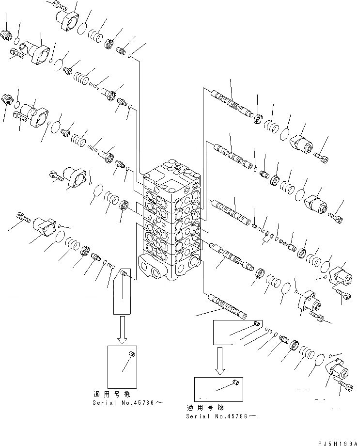 Схема запчастей Komatsu PC100-6 - ОСНОВН. КЛАПАН (-КЛАПАН) (/)(№-8) ОСНОВН. КОМПОНЕНТЫ И РЕМКОМПЛЕКТЫ