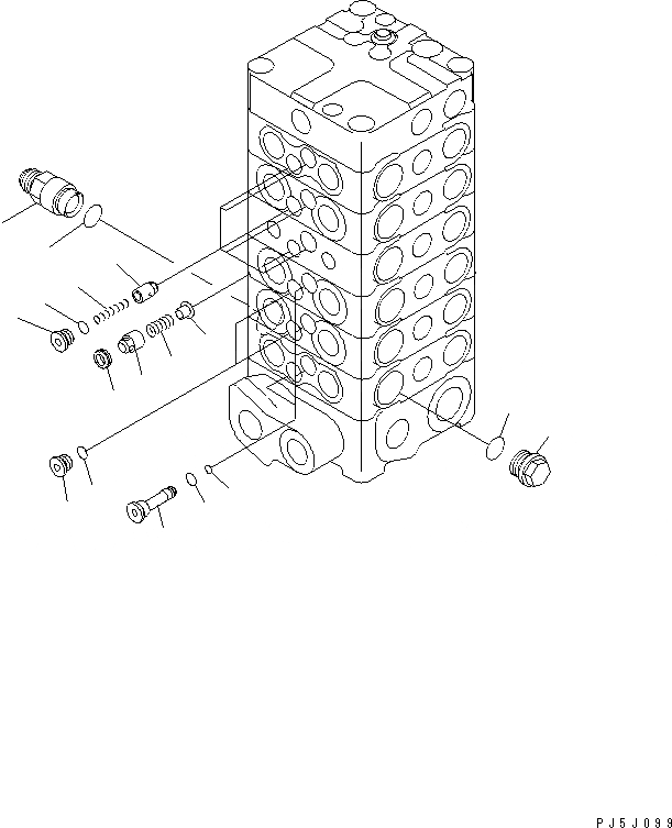 Схема запчастей Komatsu PC100-6 - ОСНОВН. КЛАПАН (-КЛАПАН) (/)(№-) ОСНОВН. КОМПОНЕНТЫ И РЕМКОМПЛЕКТЫ