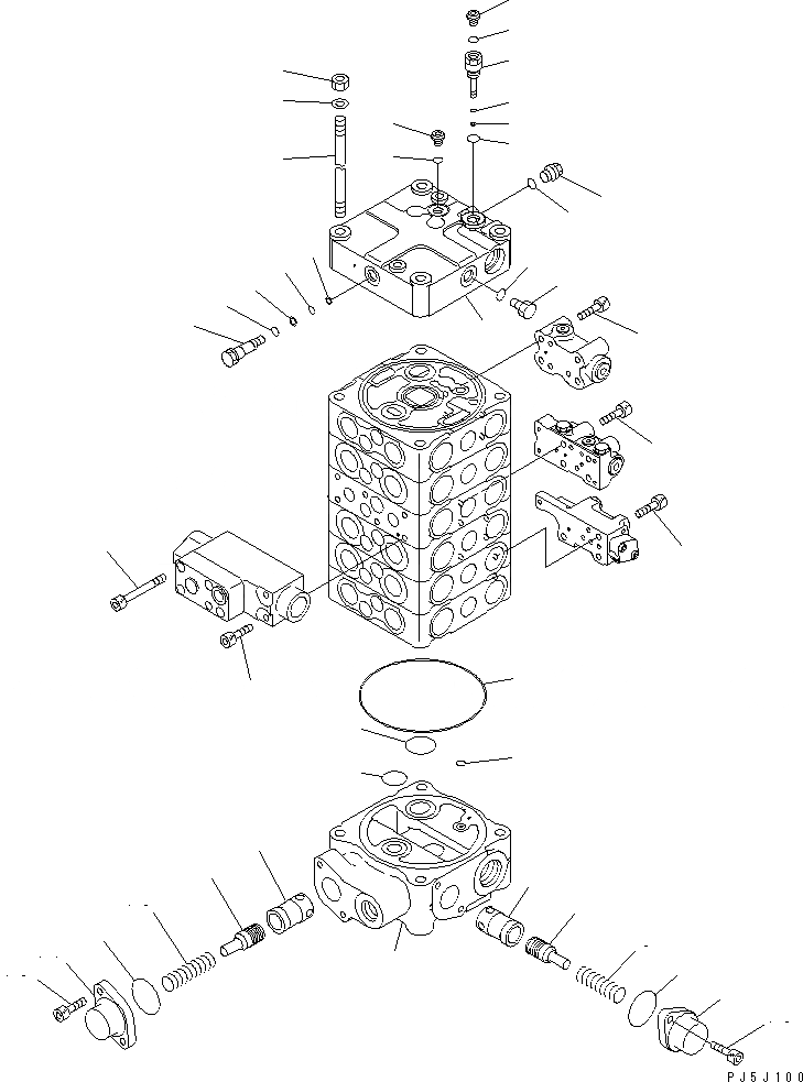 Схема запчастей Komatsu PC100-6 - ОСНОВН. КЛАПАН (-КЛАПАН) (/)(№-) ОСНОВН. КОМПОНЕНТЫ И РЕМКОМПЛЕКТЫ