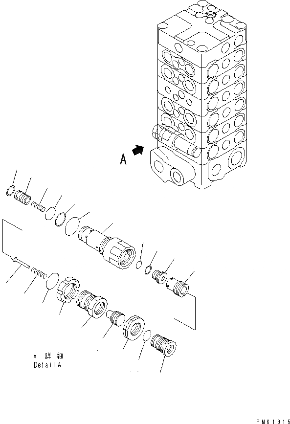 Схема запчастей Komatsu PC100-6 - ОСНОВН. КЛАПАН (-КЛАПАН) (/)(№-) ОСНОВН. КОМПОНЕНТЫ И РЕМКОМПЛЕКТЫ