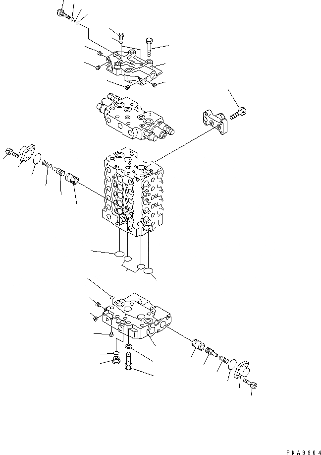 Схема запчастей Komatsu PC100-6 - ОСНОВН. КЛАПАН (-АКТУАТОР) (/)(№-) ОСНОВН. КОМПОНЕНТЫ И РЕМКОМПЛЕКТЫ