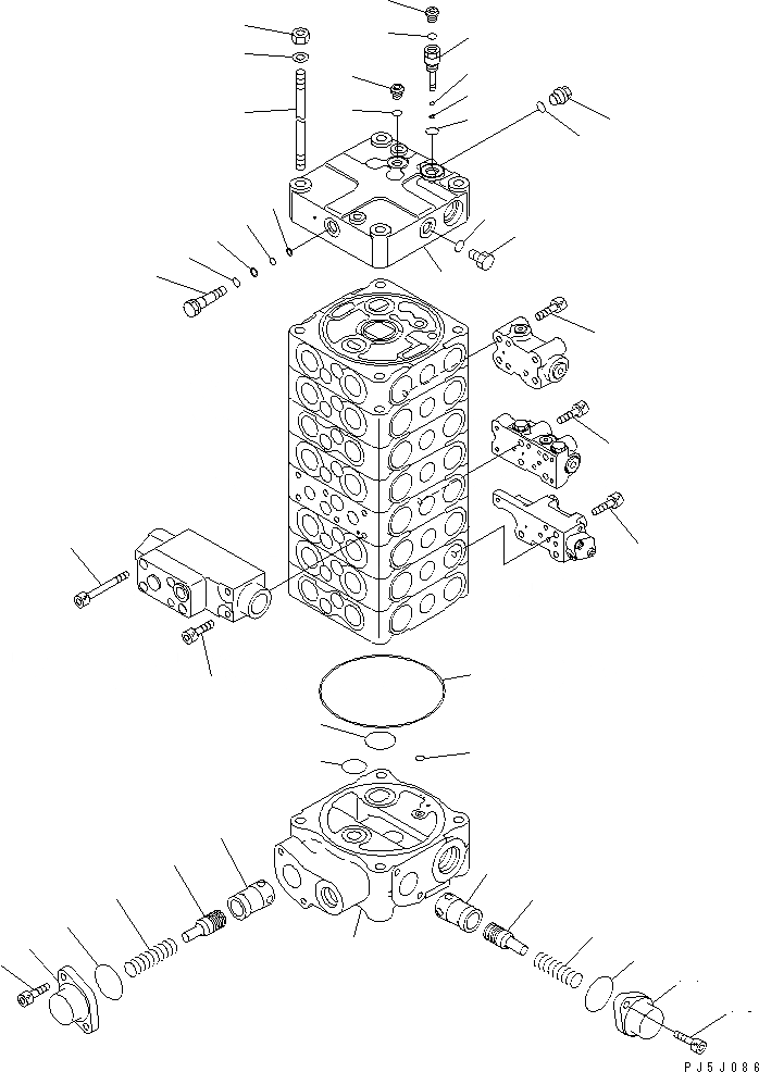 Схема запчастей Komatsu PC100-6 - ОСНОВН. КЛАПАН (8-КЛАПАН) (/) (С ОТВАЛ)(№-) ОСНОВН. КОМПОНЕНТЫ И РЕМКОМПЛЕКТЫ