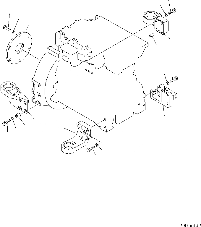 Схема запчастей Komatsu PC100-6 - ПРОТИВОВЕС(№-) ЧАСТИ КОРПУСА