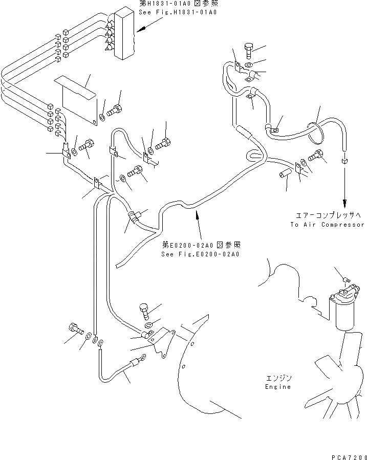 Схема запчастей Komatsu PC100-6 - ЭЛЕКТРОПРОВОДКА (COVER)(№-) ЭЛЕКТРИКА