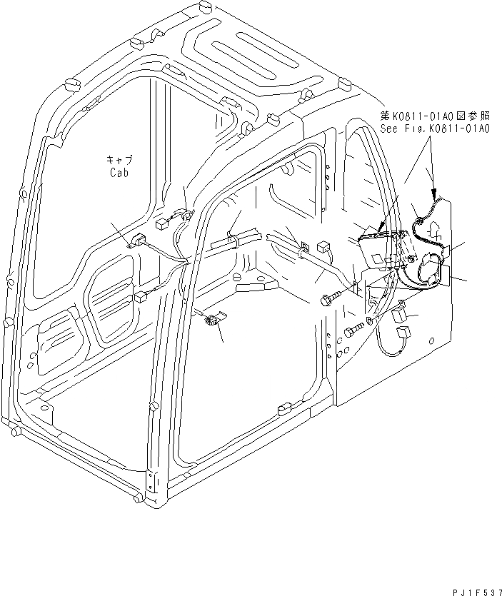 Схема запчастей Komatsu PC100-6 - KOMTRAX (ЭЛЕКТР.)(№98-) ЭЛЕКТРИКА