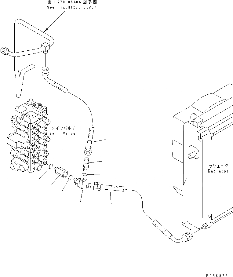 Схема запчастей Komatsu PC100-6 - ВОЗВРАТНАЯ ЛИНИЯ(НАВЕСН. ОБОРУД.)(№-) ГИДРАВЛИКА