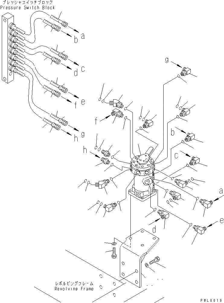 Схема запчастей Komatsu PC100-6 - MULTI PATTERN (ТРУБЫ)(№9-) ГИДРАВЛИКА