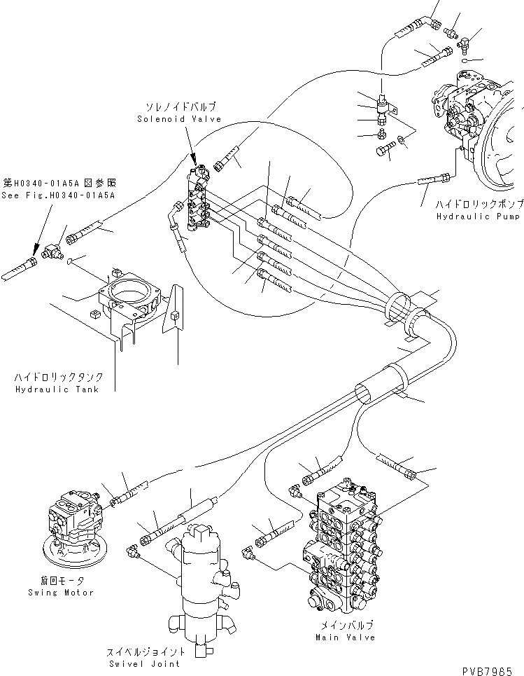 Схема запчастей Komatsu PC100-6 - СОЛЕНОИДНЫЙ КЛАПАН ЛИНИЯ (СОЛЕНОИДНЫЙ КЛАПАН ТРУБЫ)(№78-7) ГИДРАВЛИКА