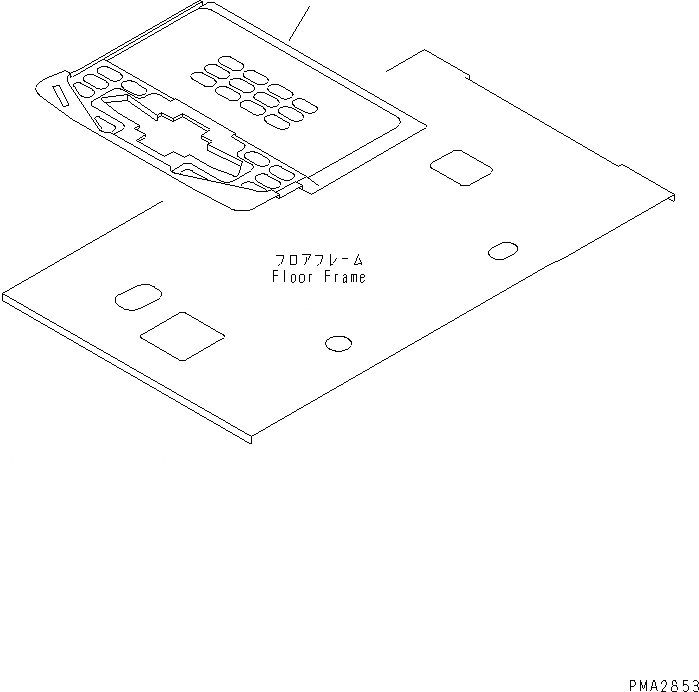 Схема запчастей Komatsu PC100-6 - ПОКРЫТИЕ ПОЛА(FMVSS СПЕЦ-Я.)(№-) КАБИНА ОПЕРАТОРА И СИСТЕМА УПРАВЛЕНИЯ