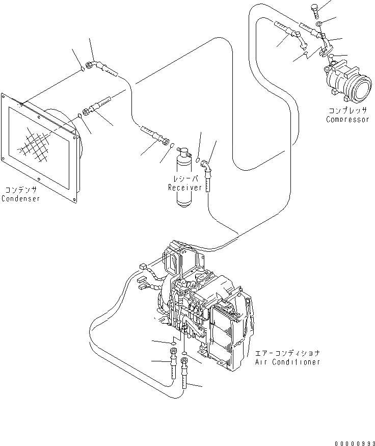 Схема запчастей Komatsu PC100-6 - КОНДИЦ. ВОЗДУХА (FREON ТРУБЫ) (DUST ЗАЩИТА СПЕЦ-Я.)(№89-) КАБИНА ОПЕРАТОРА И СИСТЕМА УПРАВЛЕНИЯ