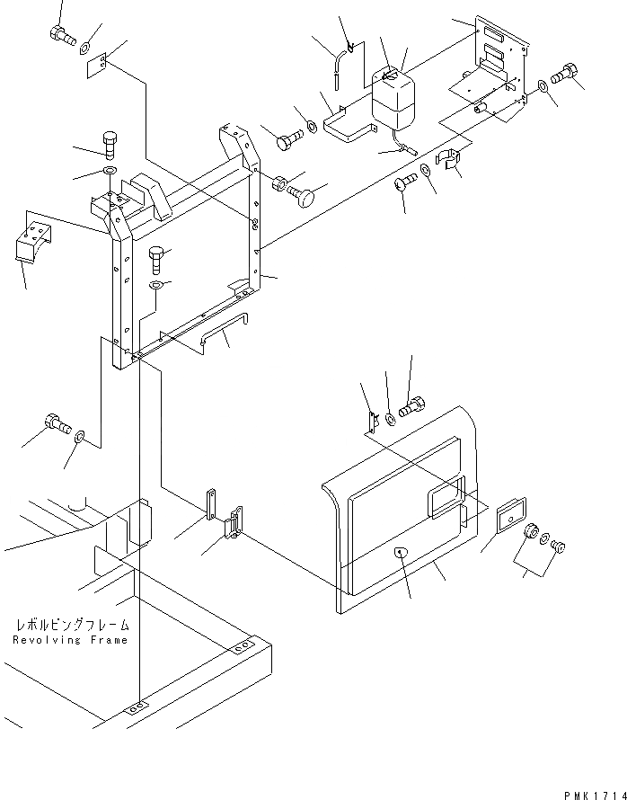 Схема запчастей Komatsu PC100-6 - ДВЕРЬ ЛЕВ.(№-) ЧАСТИ КОРПУСА