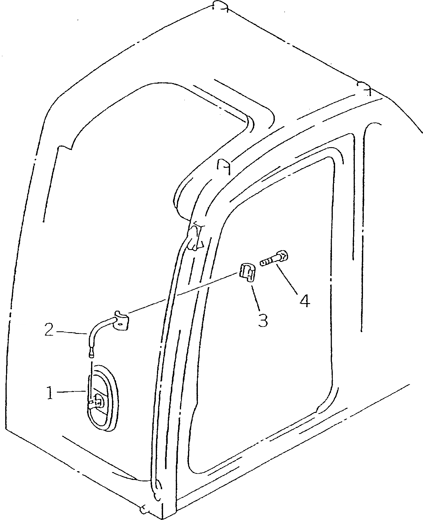 Схема запчастей Komatsu PC100-6 - ЗЕРКАЛА ЗАДН. ВИДАЛЕВ.(№-99) ЧАСТИ КОРПУСА