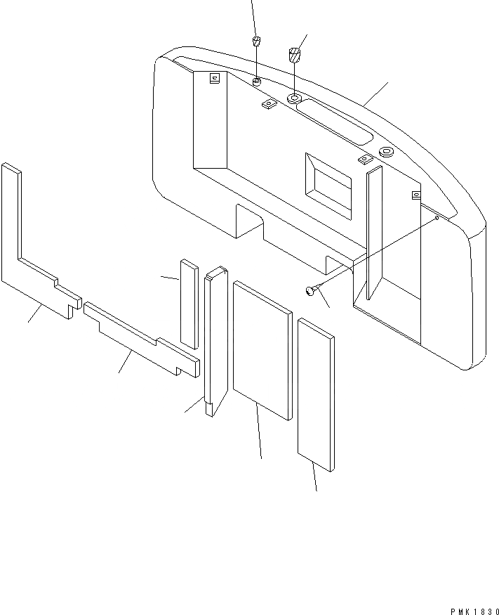 Схема запчастей Komatsu PC100-6 - ПРОТИВОВЕС(№-) ЧАСТИ КОРПУСА