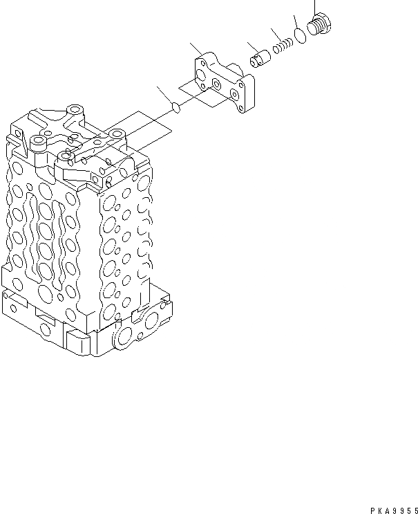 Схема запчастей Komatsu PC100-6 - ОСНОВН. КЛАПАН (-АКТУАТОР) (/) (С ОТВАЛ)(№-999) ОСНОВН. КОМПОНЕНТЫ И РЕМКОМПЛЕКТЫ