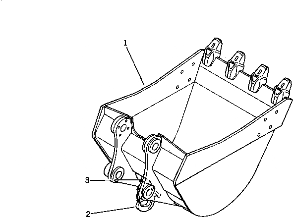 Схема запчастей Komatsu PC100-3 - КОВШ¤ .M¤ ШИР. 8MM¤ С КРЮК (КРОМЕ ЯПОН.) РАБОЧЕЕ ОБОРУДОВАНИЕ