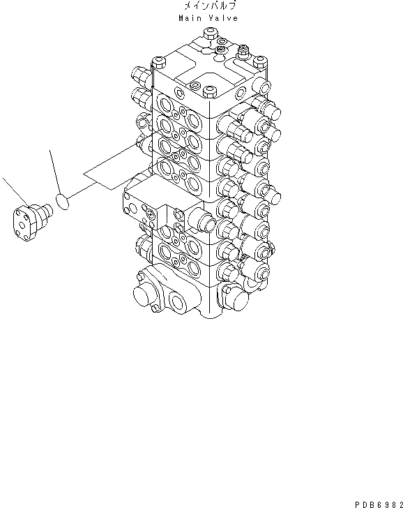 Схема запчастей Komatsu PC100-6E - НАВЕСНОЕ ОБОРУД-Е (ОСНОВН. КЛАПАН ТРУБЫ) (БЕЗ ИЗМЕНЯЕМ. КЛАПАН)(№-) ГИДРАВЛИКА