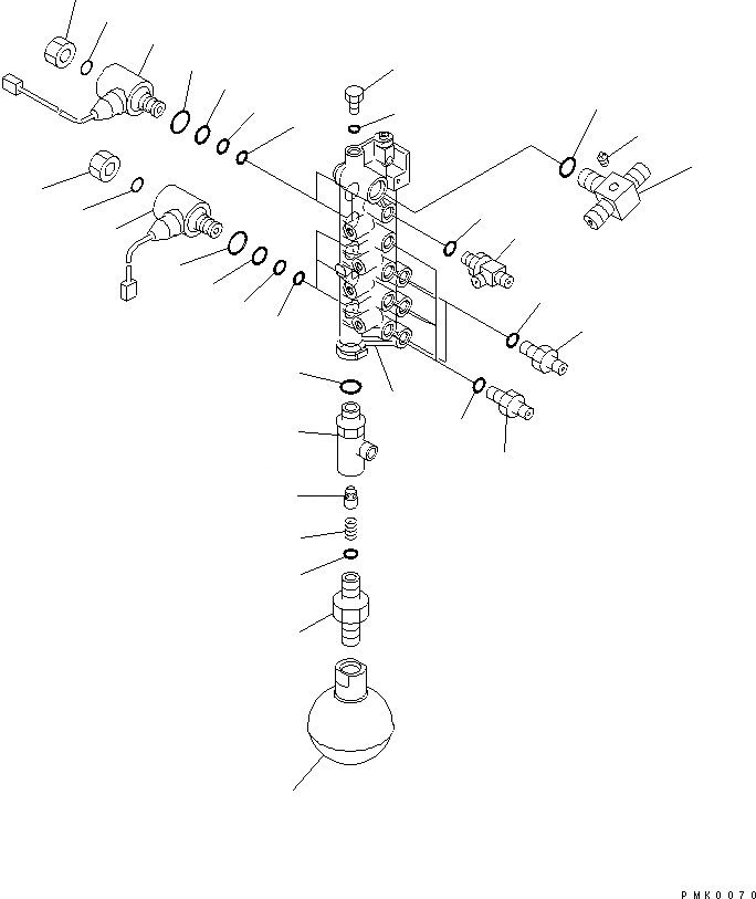 Схема запчастей Komatsu PC100-6E - СОЛЕНОИДНЫЙ КЛАПАН ЛИНИЯ (СОЛЕНОИДНЫЙ КЛАПАН) (НАВЕСН. ОБОРУД.)(№7-999) ГИДРАВЛИКА