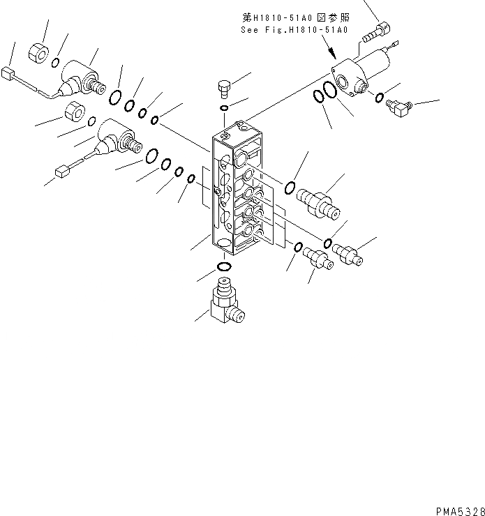 Схема запчастей Komatsu PC100-6S - СОЛЕНОИДНЫЙ КЛАПАН ЛИНИЯ (СОЛЕНОИДНЫЙ КЛАПАН)(№-9) ГИДРАВЛИКА