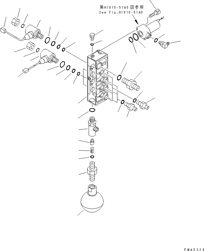 Схема запчастей Komatsu PC100-6S - СОЛЕНОИДНЫЙ КЛАПАН ЛИНИЯ (СОЛЕНОИДНЫЙ КЛАПАН) (НАВЕСН. ОБОРУД.)(№-9) ГИДРАВЛИКА