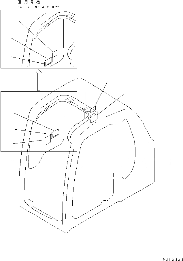 Схема запчастей Komatsu PC100-6S - МАРКИРОВКА (MULTI PATTERN) (ЯПОН.)(№-) МАРКИРОВКА