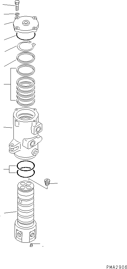 Схема запчастей Komatsu PC100-6S - ПОВОРОТНОЕ СОЕДИНЕНИЕ (ВНУТР. ЧАСТИ) ОСНОВН. КОМПОНЕНТЫ И РЕМКОМПЛЕКТЫ