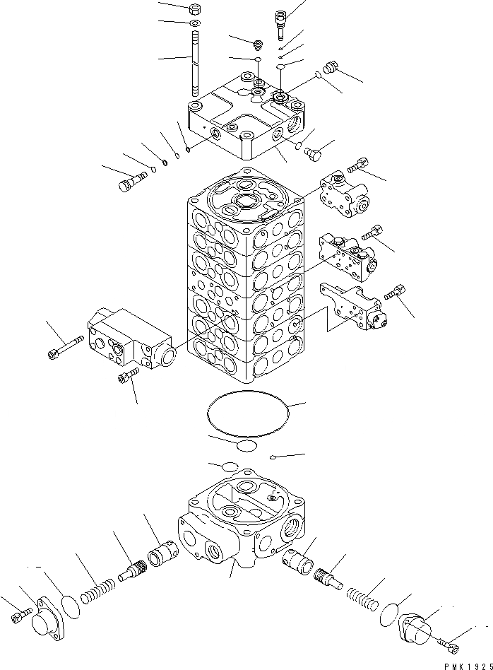 Схема запчастей Komatsu PC100-6S - ОСНОВН. КЛАПАН (7-КЛАПАН) (/) (SAGA СПЕЦ-Я.)(№-) ОСНОВН. КОМПОНЕНТЫ И РЕМКОМПЛЕКТЫ