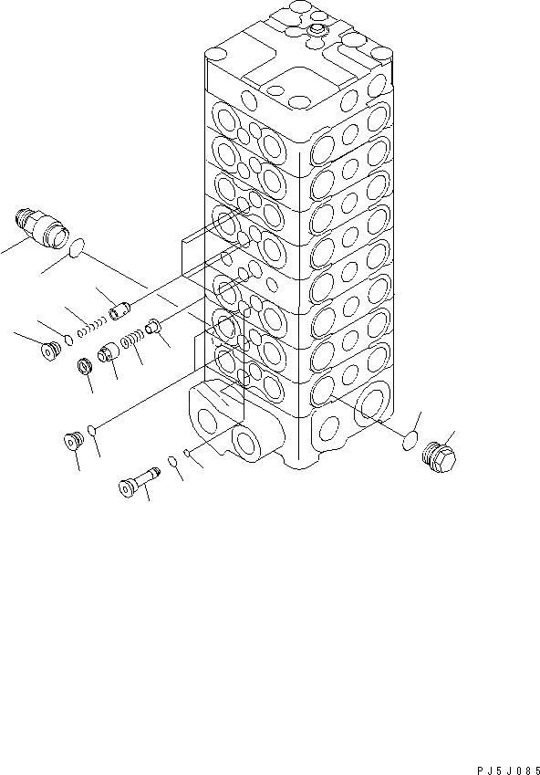 Схема запчастей Komatsu PC100-6S - ОСНОВН. КЛАПАН (8-КЛАПАН) (/) (С ОТВАЛ)(№-) ОСНОВН. КОМПОНЕНТЫ И РЕМКОМПЛЕКТЫ