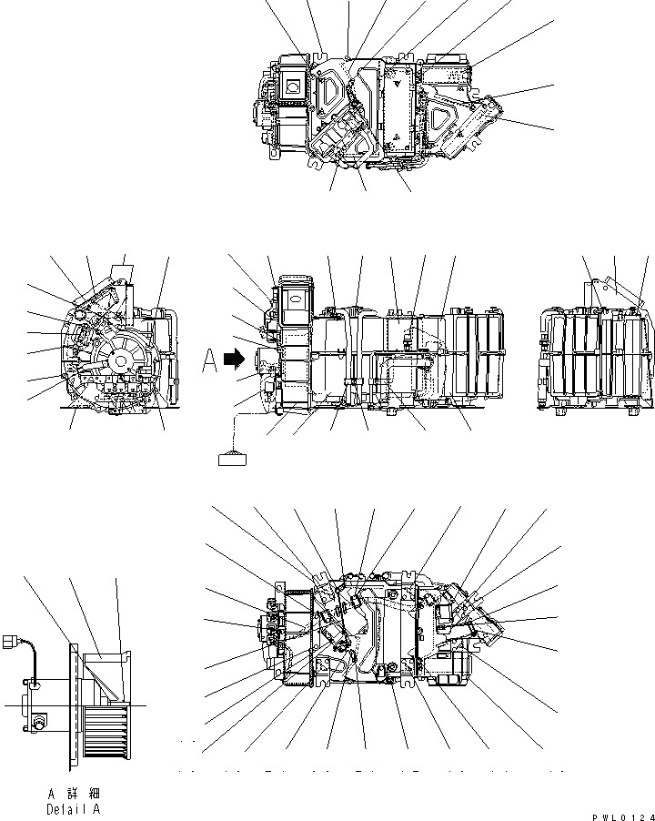 Схема запчастей Komatsu PC100-6S - БЛОК КОНДИЦИОНЕРА (С КОНДИЦИОНЕРОМ)(№-) ОСНОВН. КОМПОНЕНТЫ И РЕМКОМПЛЕКТЫ