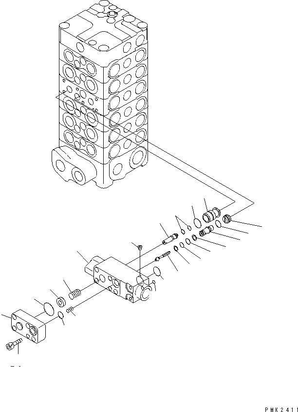 Схема запчастей Komatsu PC100-6Z - ОСНОВН. КЛАПАН (-КЛАПАН) (/)(№-8) ОСНОВН. КОМПОНЕНТЫ И РЕМКОМПЛЕКТЫ