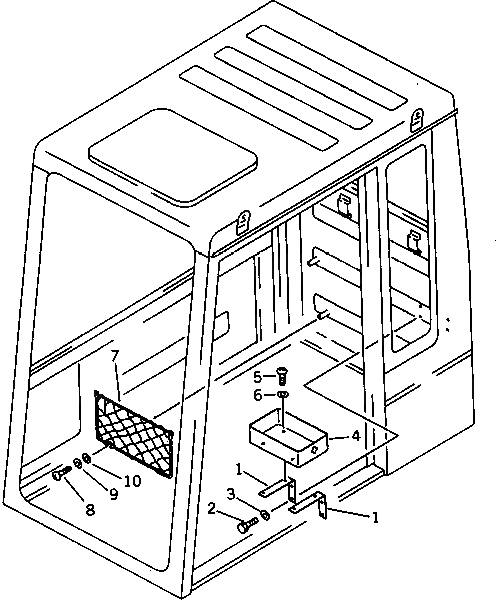 Схема запчастей Komatsu PC1000-1 - MAGAZINE LACK И ПЕРВ.-AID КОРПУС ЧАСТИ КОРПУСА