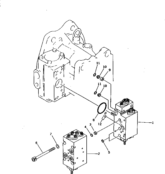 Схема запчастей Komatsu PC1000-1 - ГИДР. НАСОС. NO. (ПЕРЕДН. БЛОК) (7/) (С -STAGE SELECTOR  MODE OLSS) (КРОМЕ ЯПОН.) УПРАВЛ-Е РАБОЧИМ ОБОРУДОВАНИЕМ