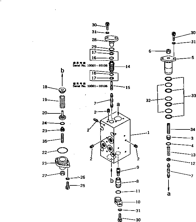 Схема запчастей Komatsu PC1000-1 - ГИДР. НАСОС. NO. (ЗАДН. CO И NC КЛАПАН) (/) (С -STAGE SELECTOR MODE OLSS) УПРАВЛ-Е РАБОЧИМ ОБОРУДОВАНИЕМ