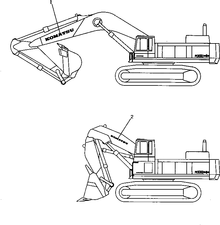 Схема запчастей Komatsu PC1000-1 - МАРКИРОВКА (РАБОЧЕЕ ОБОРУДОВАНИЕ ) МАРКИРОВКА¤ ИНСТРУМЕНТ И РЕМКОМПЛЕКТЫ