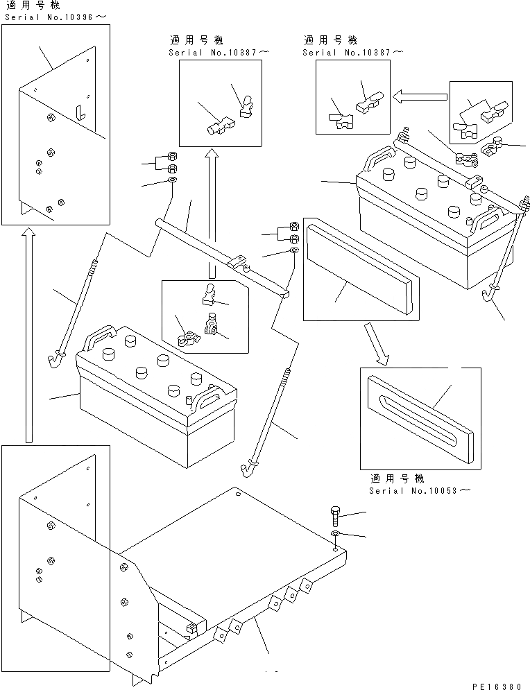 Схема запчастей Komatsu PC1000-1 - АККУМУЛЯТОР (C) КОМПОНЕНТЫ ДВИГАТЕЛЯ И ЭЛЕКТРИКА