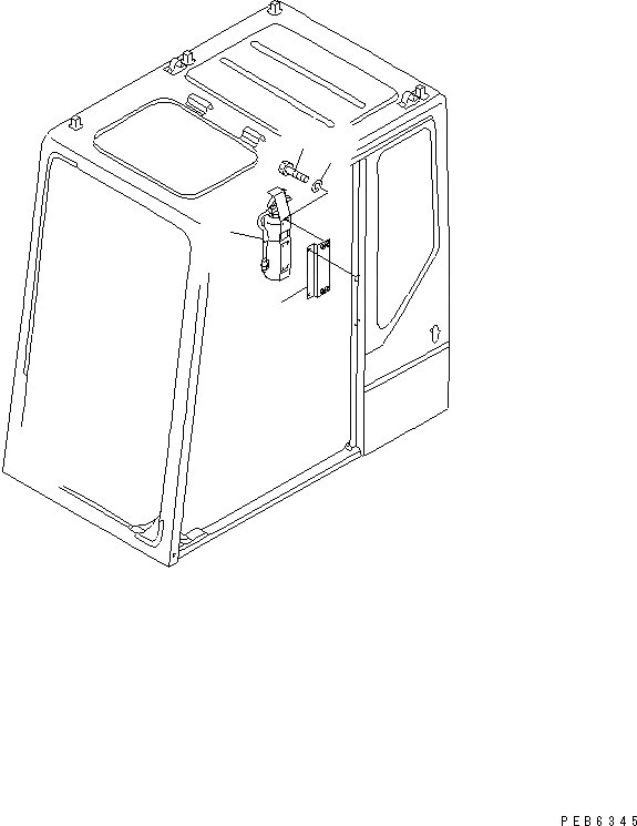 Схема запчастей Komatsu PC1000-1 - ОГНЕТУШИТЕЛЬ (ДЛЯ ЯПОН.)(№7-) ЧАСТИ КОРПУСА