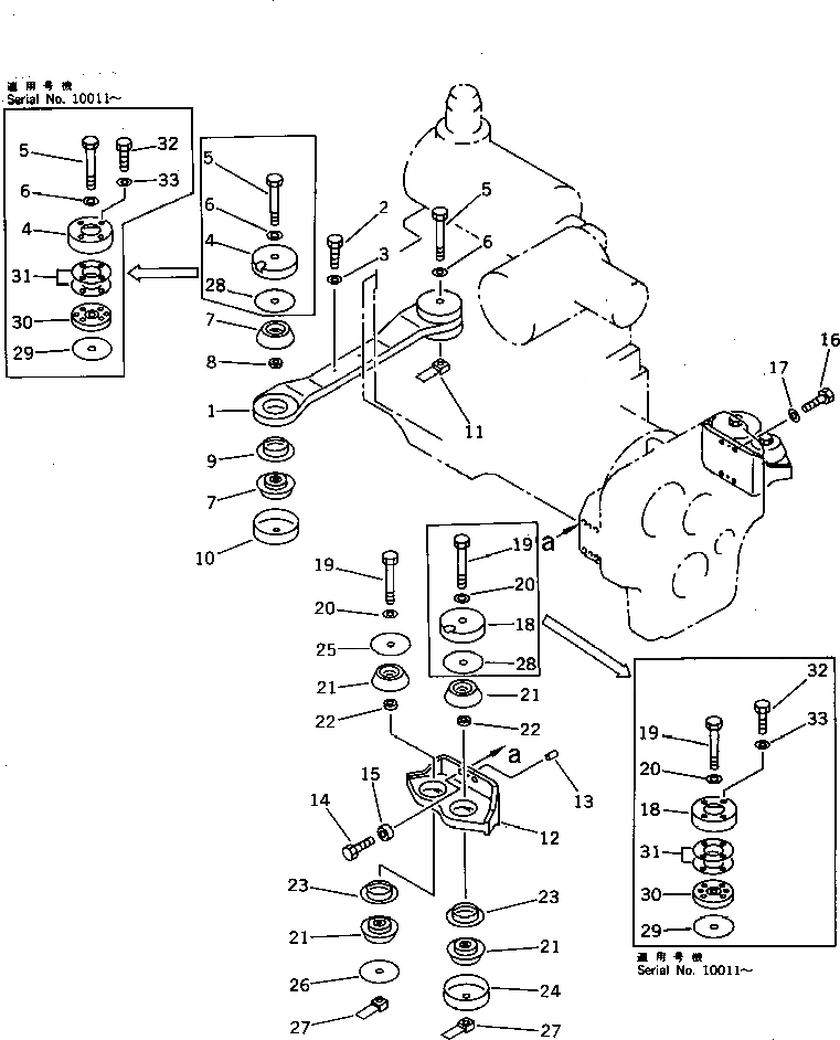 Схема запчастей Komatsu PC1000SP-1 - КРЕПЛЕНИЕ ДВИГАТЕЛЯ КОМПОНЕНТЫ ДВИГАТЕЛЯ И ЭЛЕКТРИКА