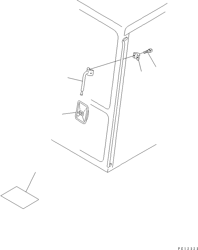Схема запчастей Komatsu PC1000SE-1 - ЗАДН. VIEW MIRROR¤ ЛЕВ. ЧАСТИ КОРПУСА