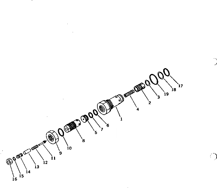 Схема запчастей Komatsu PC1000SE-1 - RELIFE КЛАПАН (ДЛЯ ЛИНИЯ ХОДА) (/) УПРАВЛ-Е РАБОЧИМ ОБОРУДОВАНИЕМ