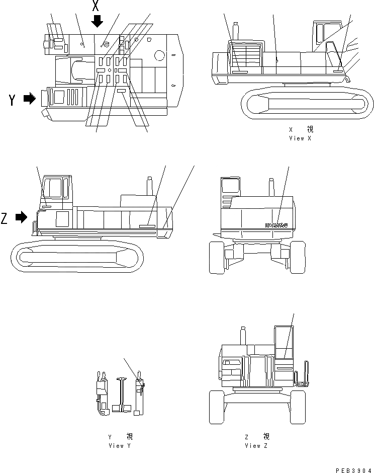 Схема запчастей Komatsu PC1000SE-1 - МАРКИРОВКА (KOMATSU И БУКВЕНН. МАРКИРОВКА) (ДЛЯ EC)(№77-) МАРКИРОВКА¤ ИНСТРУМЕНТ И РЕМКОМПЛЕКТЫ