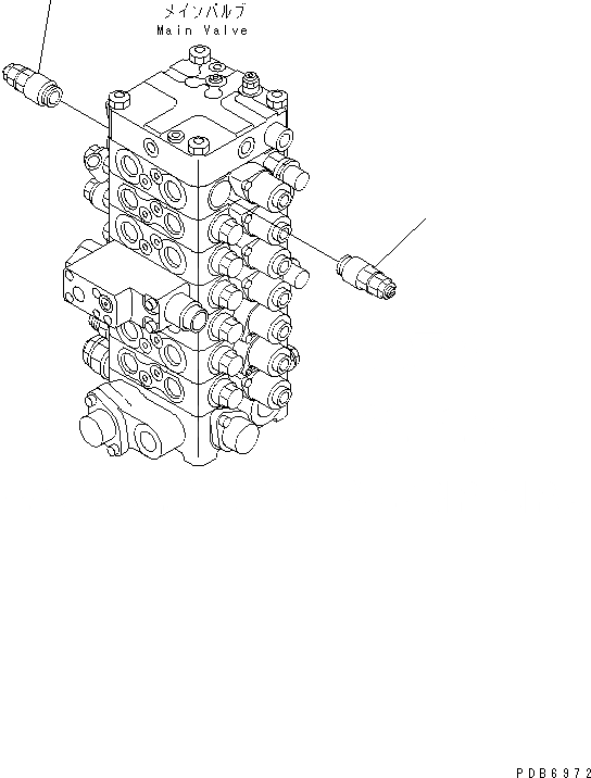 Схема запчастей Komatsu PC100L-6 - ОСНОВН. КЛАПАН ( АКТУАТОР) (ДОПОЛН. ЧАСТИ)(№-) ГИДРАВЛИКА