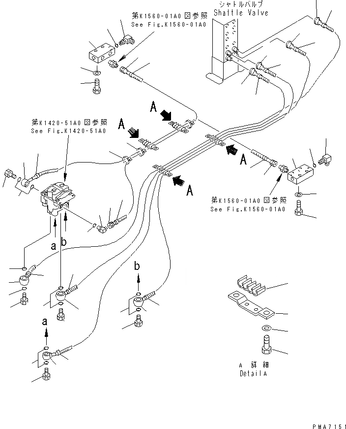 Схема запчастей Komatsu PC100L-6 - ПОЛ (P.P.C. ХОД ТРУБЫ)(№-99) КАБИНА ОПЕРАТОРА И СИСТЕМА УПРАВЛЕНИЯ