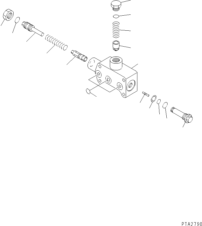 Схема запчастей Komatsu PC100L-6 - ОСНОВН. КЛАПАН (/8) (SAGA СПЕЦ-Я.)(№-7) ОСНОВН. КОМПОНЕНТЫ И РЕМКОМПЛЕКТЫ