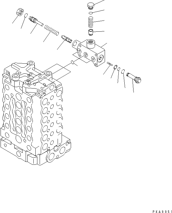 Схема запчастей Komatsu PC100L-6 - ОСНОВН. КЛАПАН (/8) (SAGA СПЕЦ-Я.)(№8-99) ОСНОВН. КОМПОНЕНТЫ И РЕМКОМПЛЕКТЫ