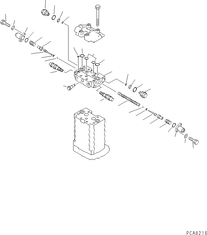 Схема запчастей Komatsu PC100L-6 - ОСНОВН. КЛАПАН (-АКТУАТОР) (9/) (БЕЗ ИЗМЕНЯЕМ. КЛАПАН)(№-7) ОСНОВН. КОМПОНЕНТЫ И РЕМКОМПЛЕКТЫ