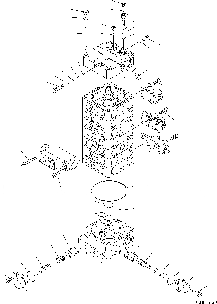 Схема запчастей Komatsu PC100L-6 - ОСНОВН. КЛАПАН (7-КЛАПАН) (/) (SAGA СПЕЦ-Я.)(№-) ОСНОВН. КОМПОНЕНТЫ И РЕМКОМПЛЕКТЫ